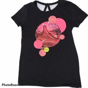 Justice Girls size 7 Paris short sleeved T-shirt